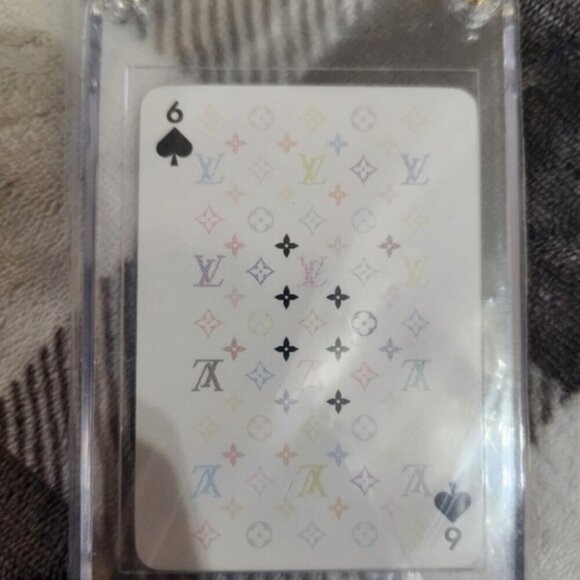 Auth. LOUIS VUITTON White MURAKAMI 6 OF SPADES PLAYING CARD - Picture 3 of 5